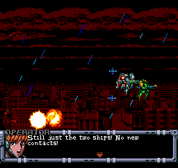 Night fight over a burning city