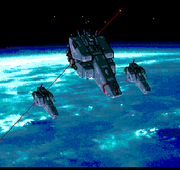 Opening cinematic: the fleet in orbit